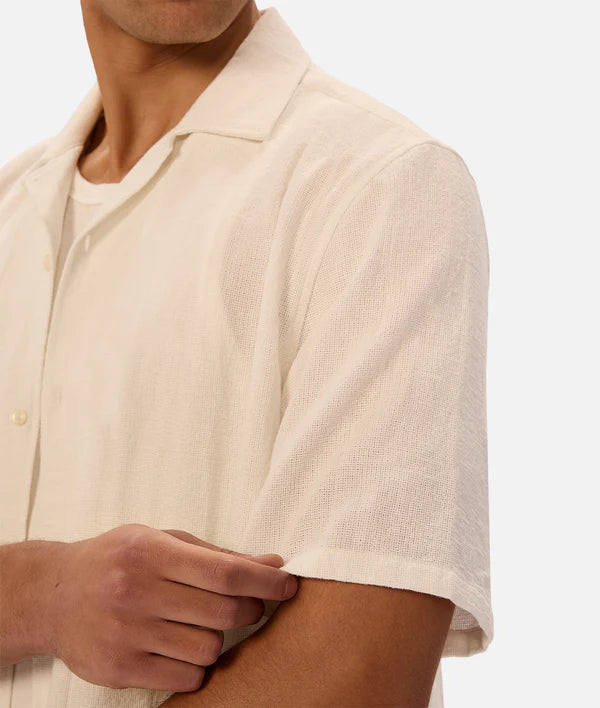 The Marbella Short Sleeve Shirt in Cream