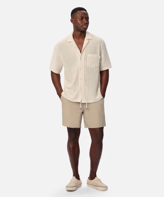 Men's Marina Linen Short in Moss