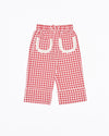 Girls Marley Pant in Red White Check