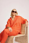Women's Miramar Palazzo Pants in Coral