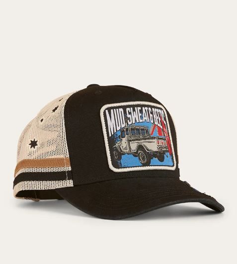 Ringers Western Mud Sweat Beers Deep Fit Trucker Cap in Black