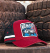 Ringers Western Mud Sweat Beers Deep Fit Trucker Cap in Maroon