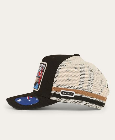 Ringers Western Mud Sweat Beers Deep Fit Trucker Cap in Black