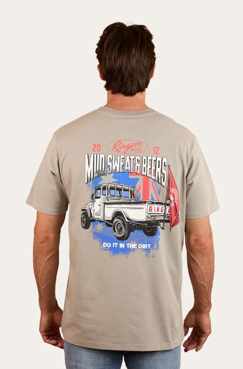 Ringers Western Mud Sweat Beers TShirt in Cement