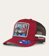 Ringers Western Mud Sweat Beers Deep Fit Trucker Cap in Maroon
