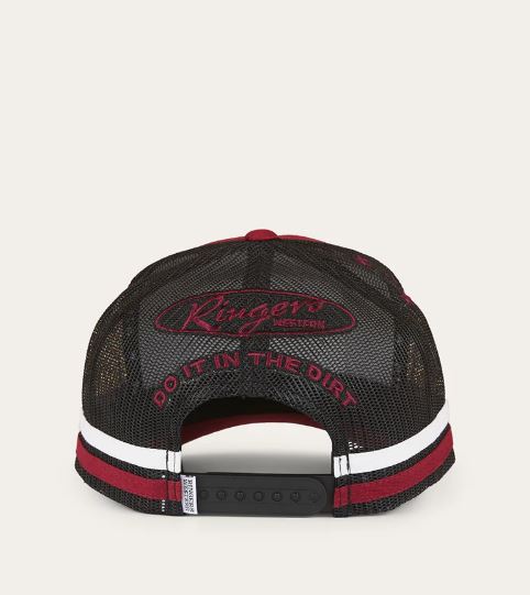 Ringers Western Mud Sweat Beers Deep Fit Trucker Cap in Maroon