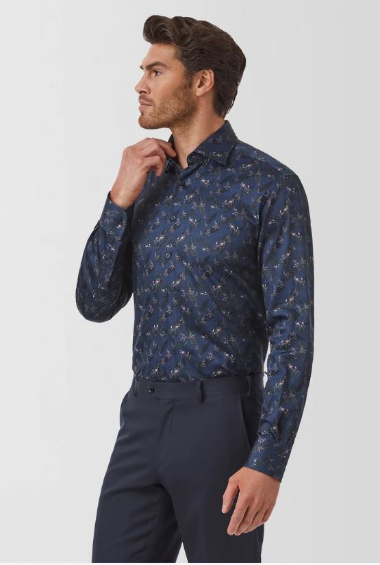 Cambridge Mens Long Sleeve Parkdale Floral Shirt