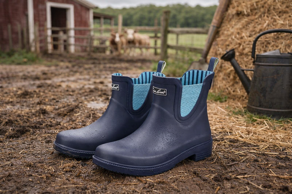 Ladies Thomas Cook Wynyard Jersey Gumboot in Navy/Pale Blue
