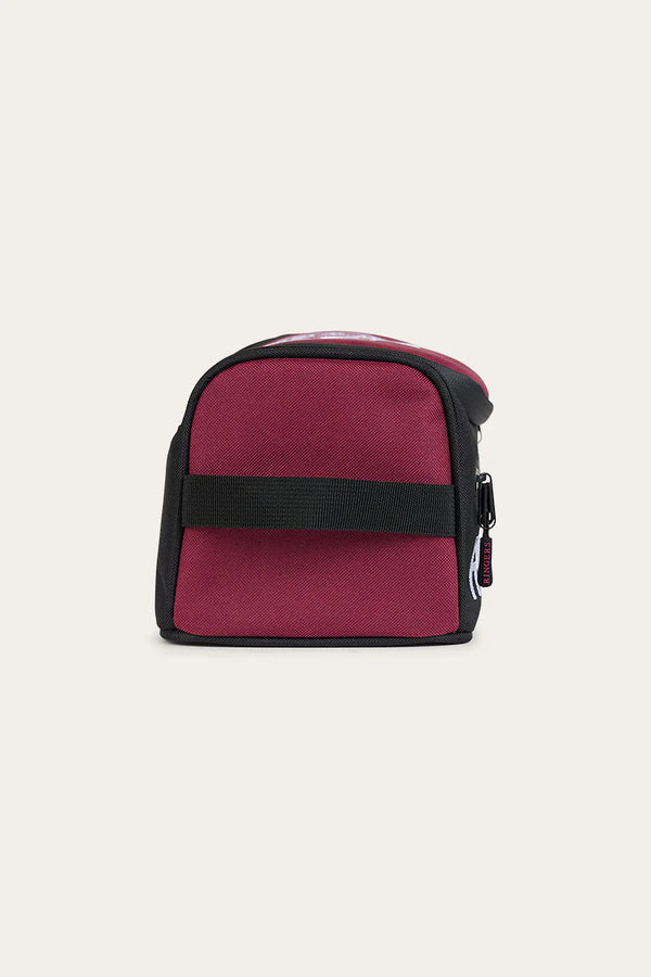 Occy Toiletry Bag in Burgundy / Black