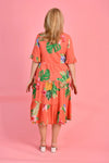 Ladies Tropicana Dress in Peach