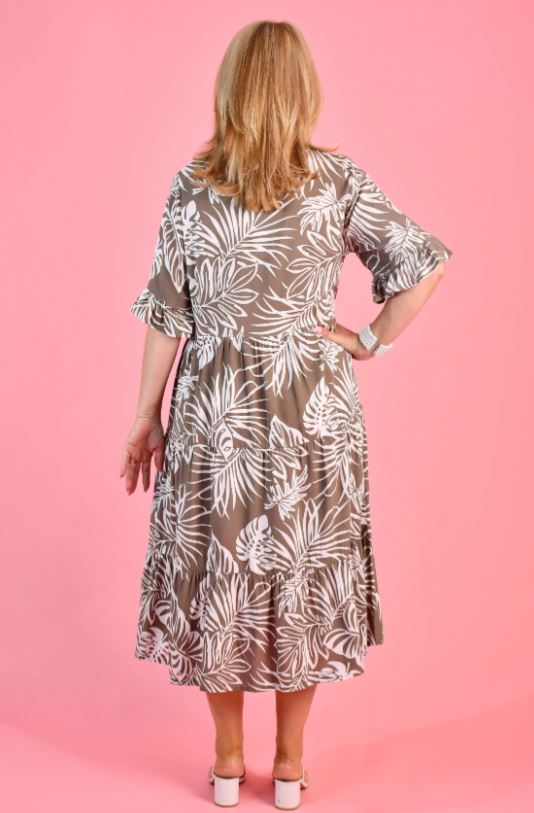 Ladies Paradise Dress in Palm Mocha