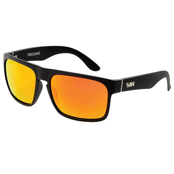 SIN Eyewear - Peccant - Matt Raven / Red Flash Polarised