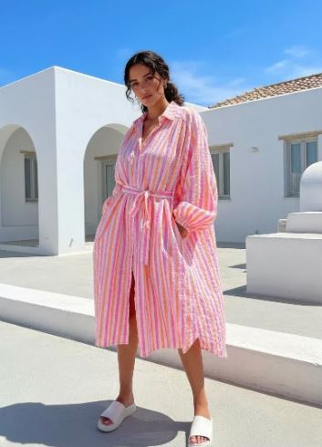 Ladies Neon Breeze Shirt Dress