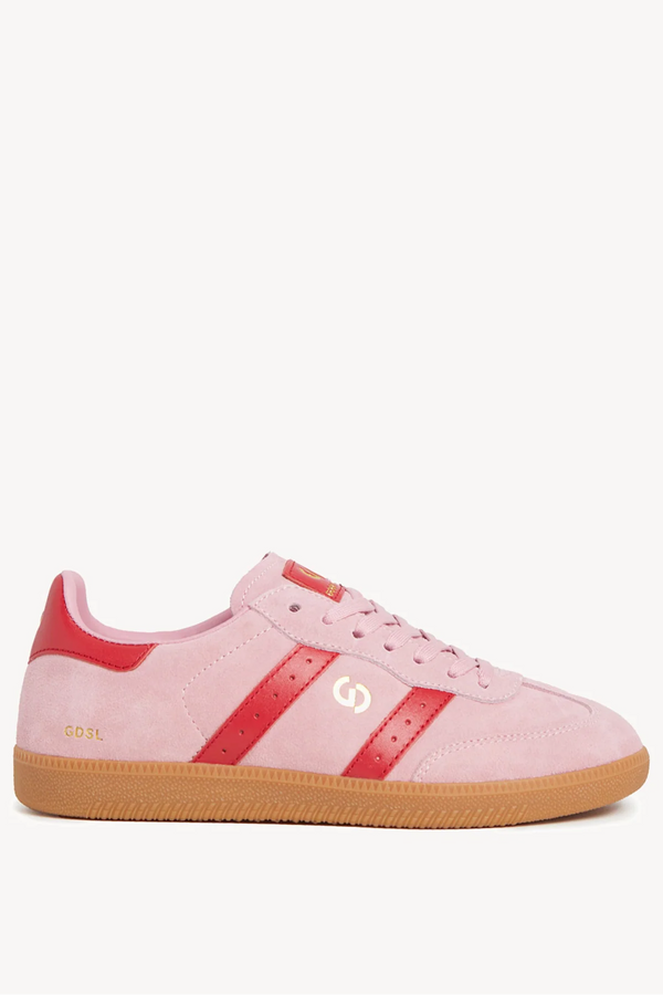 2001 Parallel Sneaker in Pink/Red Suede