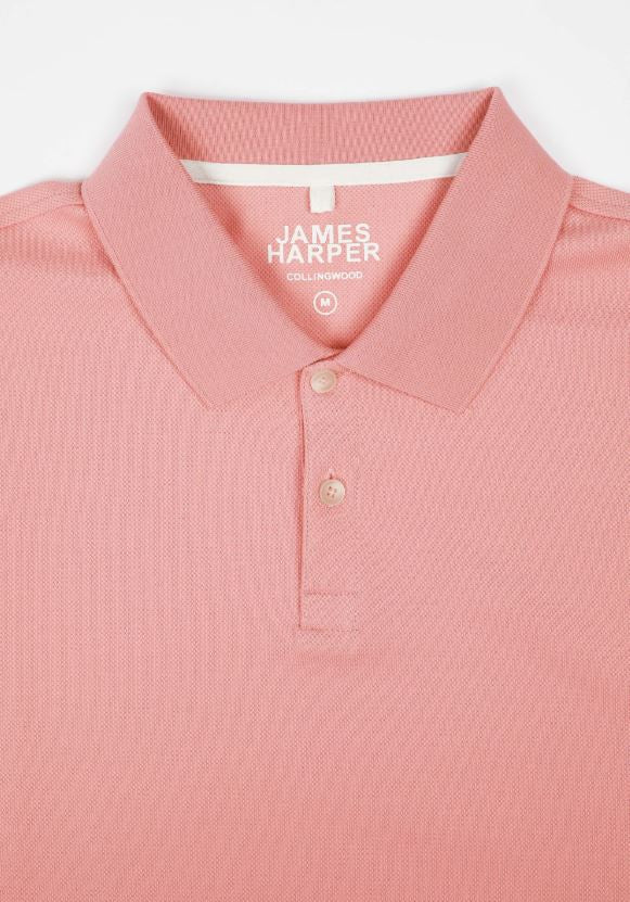 Men's Pique Polo in Coral