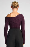 Womens Amara Knit Top in Dark Plum