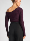 Womens Amara Knit Top in Dark Plum