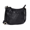 Elegant Ladies’ Leather Cross-Body Shoulder Bag in Black