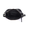 Elegant Ladies’ Leather Cross-Body Shoulder Bag in Black