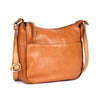 Elegant Ladies’ Leather Cross-Body Shoulder Bag in Tan