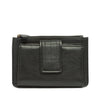 Rugged Hide – Women's Minimalist Slim Leather Wallet in Black
