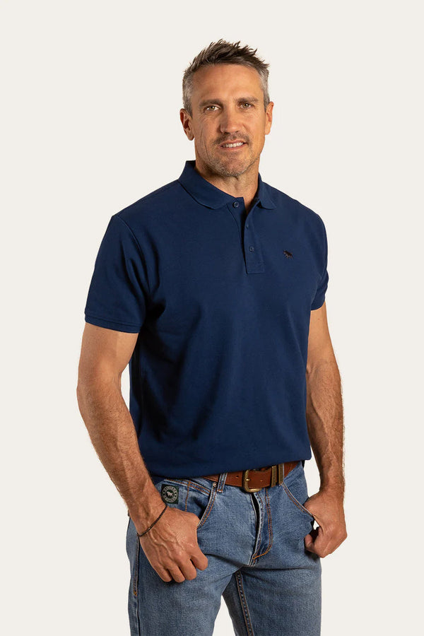 Ringers Western - Essential Mens Polo in Navy