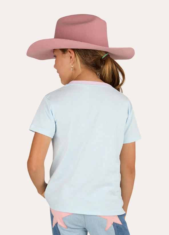 Girls Raised On Country Music Classic Fit T-Shirt in Barely Blue