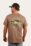 Signature Bull Mens Loose Fit T-Shirt in Mushroom/Camo