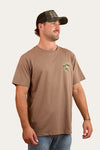 Signature Bull Mens Loose Fit T-Shirt in Mushroom/Camo