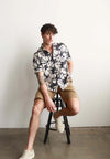 Men's Puerto Rico Linen Shirt in Navy