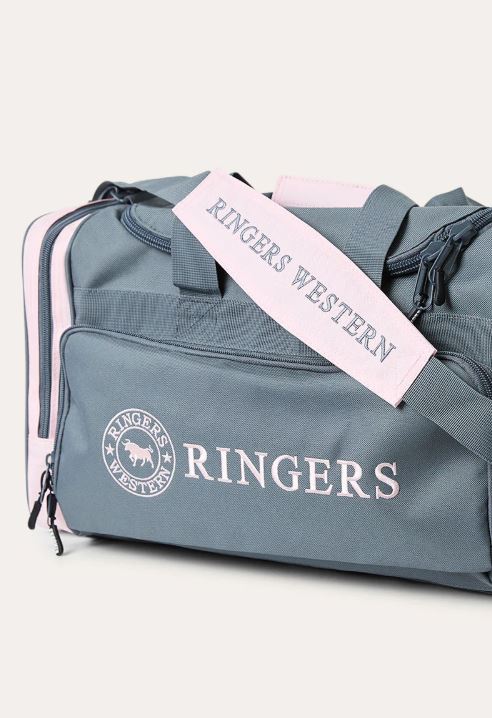 Ringers Western Rider Go Sports Bag in Charcoal/Pastel Pink