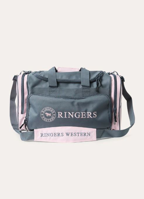 Ringers Western Rider Go Sports Bag in Charcoal/Pastel Pink