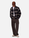 The Riverton Check Jacket in Black Brown Combo