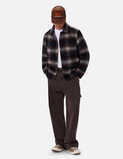 The Riverton Check Jacket in Black Brown Combo