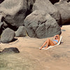 SUNNYLiFE - Reclinning Beach Chair Mango Bay Golden Mustard Stripe