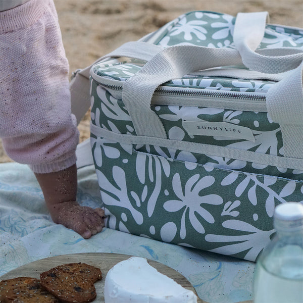 SUNNYLiFE - Canvas Cooler Bag The Vacay Olive