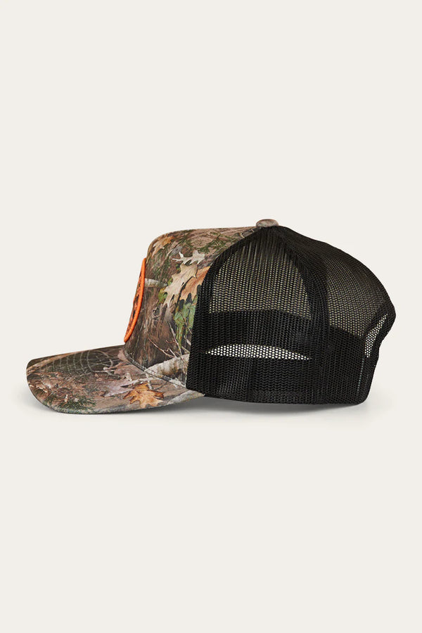 Ringers Western Signature Bull Trucker Cap - Leaf Camo/Orange