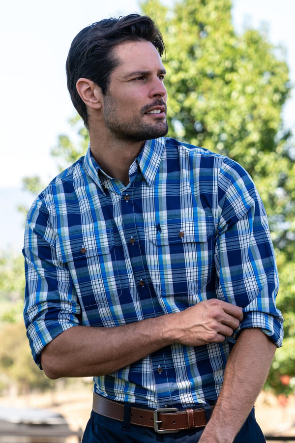 Men's Sean Check 2-Pocket Long Sleeve Shirt
