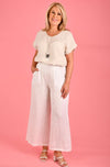Ladies Sicily Linen Pants in White