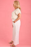 Ladies Sicily Linen Pants in White