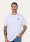 Ringers Western Side Chick Mens Loose Fit T'Shirt in White