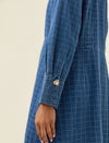 Ladies Sloane Denim Maxi Dress in Check