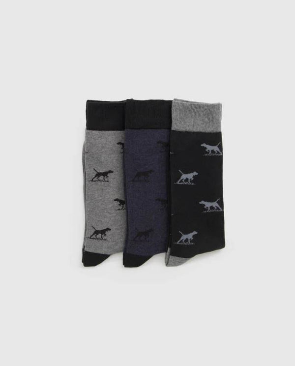 Men's Socks - Dogs-A-Plenty Three Pack Socks in Multi