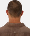 The St Martins Mens Long Sleeve Linen Shirt in Macchiato