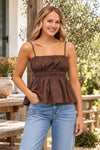 Ladies Stevie Top in Chocolate