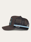 Ringers Western Stickin Together Deep Fit Trucker Cap in Charcoal/Blue