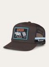 Ringers Western Stickin Together Deep Fit Trucker Cap in Charcoal/Blue