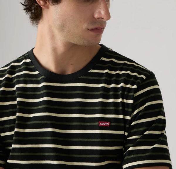 Levi's® Men's Original Housemark T-Shirt in Ador Stripe Jet Black