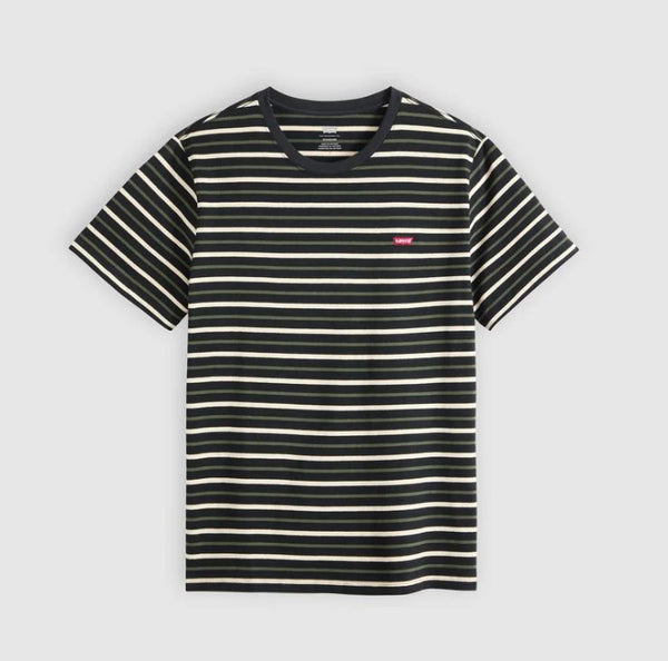 Levi's® Men's Original Housemark T-Shirt in Ador Stripe Jet Black