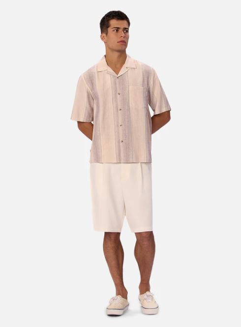 Mens Sunset Short Sleeve Shirt in Lavender Musk